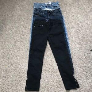 Three pairs of blue jeans good quality